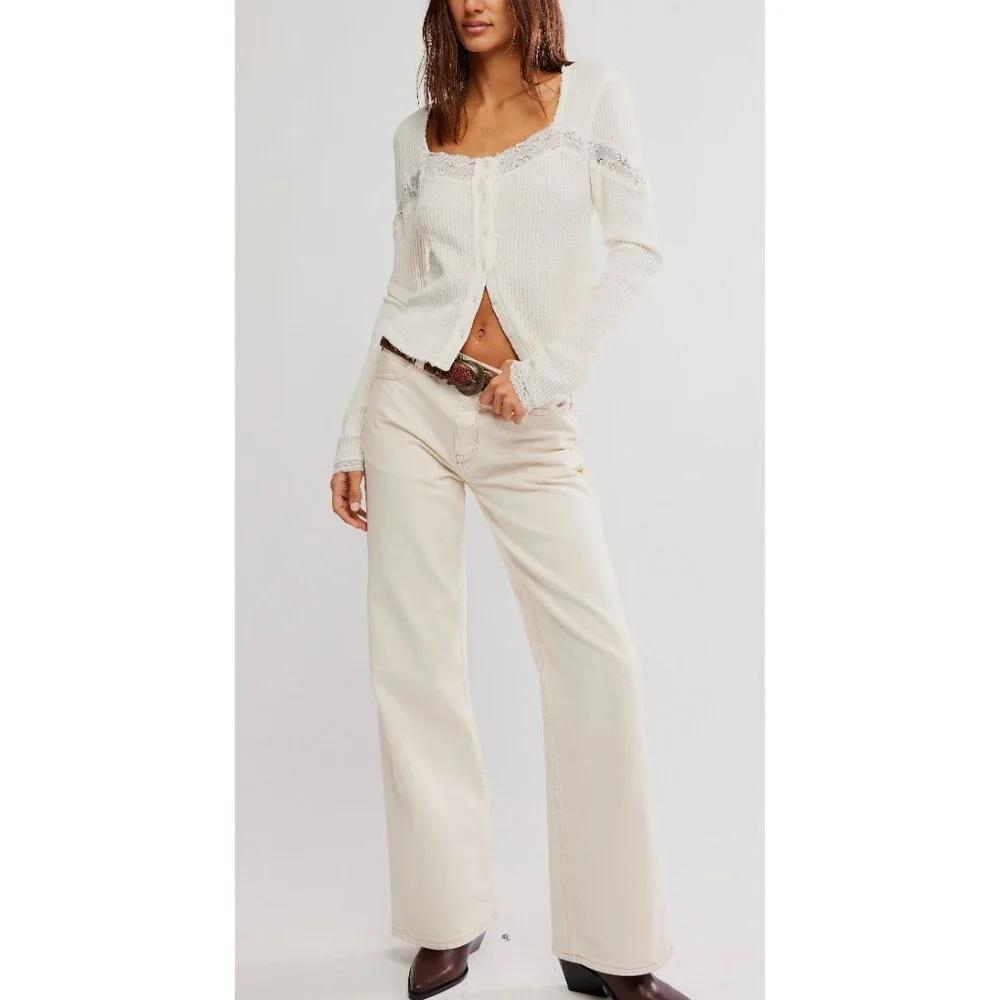 FREE PEOPLE Let's Party Cardi / Clean Ivory